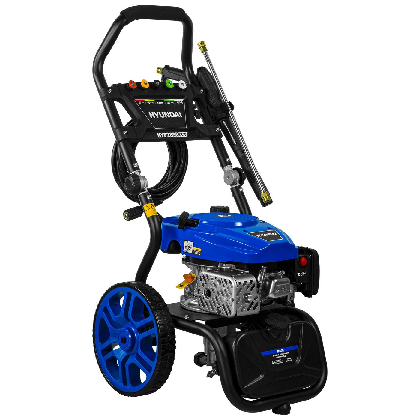 HIDROLAVADORA HYUNDAI AXIAL 4.5 HP 2700 PSI 186 BAR C/BASE ABATIBLE - HYP2850XT