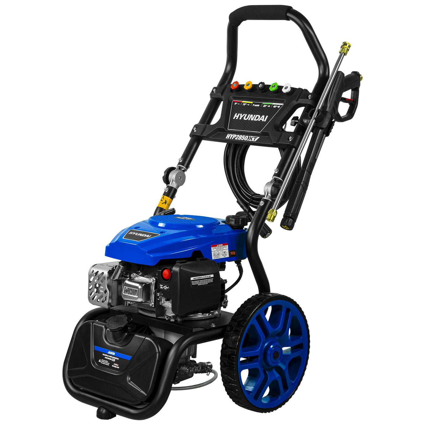 HIDROLAVADORA HYUNDAI AXIAL 4.5 HP 2700 PSI 186 BAR C/BASE ABATIBLE - HYP2850XT