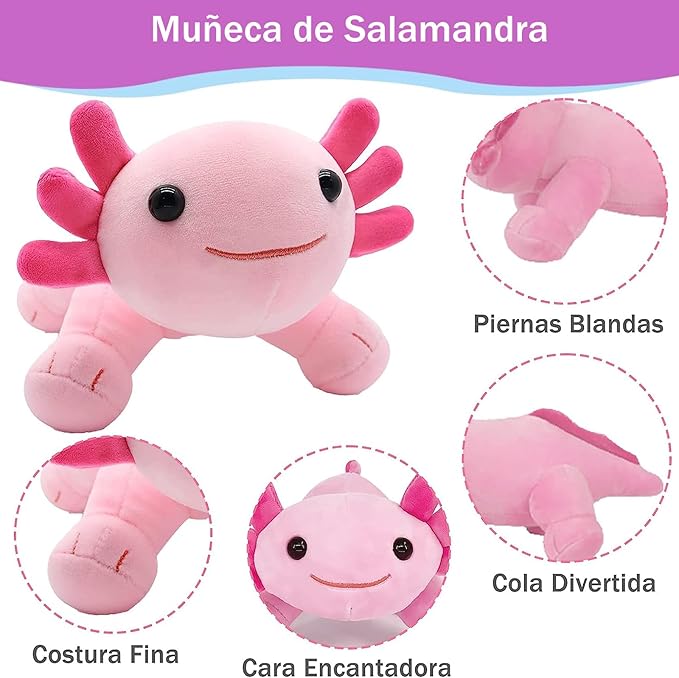 DKJBF Muñeca de Peluche Axolotl Kawaii