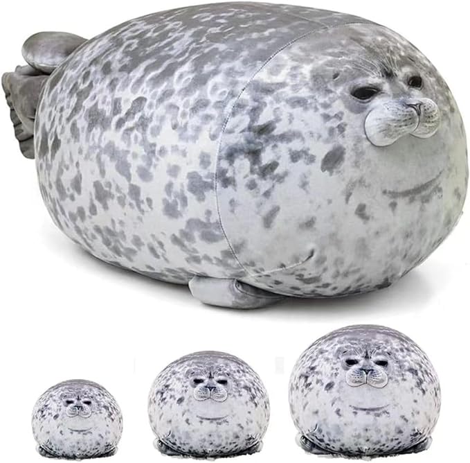 EIGYO Almohada Felpa Foca Gordito,Lindas muñecas Plushie del Sello Cojín Decorativo