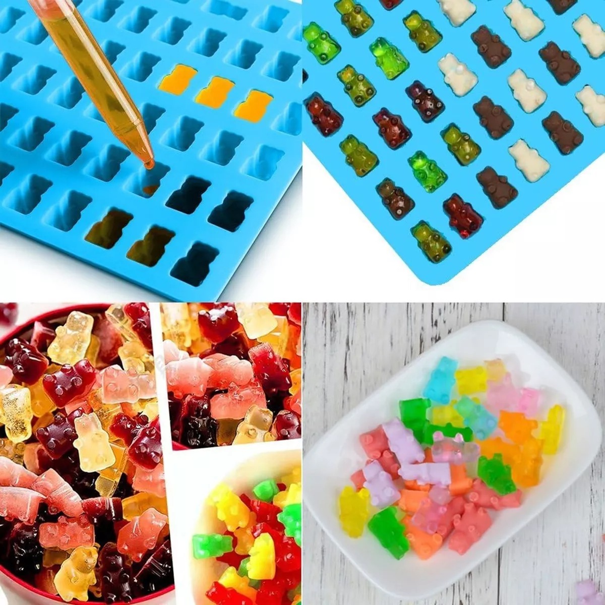 Moldes De Silicona Candy Y Bandejas Para Cubitos De Hielo