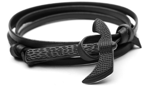 2 Pzs Brazalete De Cuentas Obsidiana Y Pulsera Hombre Hacha Diámetro 21 cm