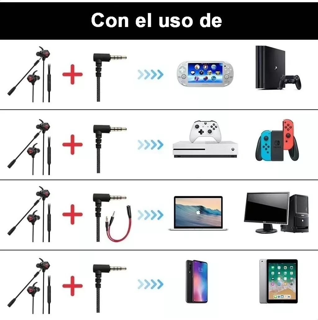 Gamer Audífonos Con Micrófono Alámbrico Para Pc 3.5 Jack