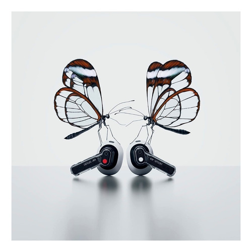 Auriculares in-ear gamer inalámbricos Nothing Ear (stick) blanco con luz LED