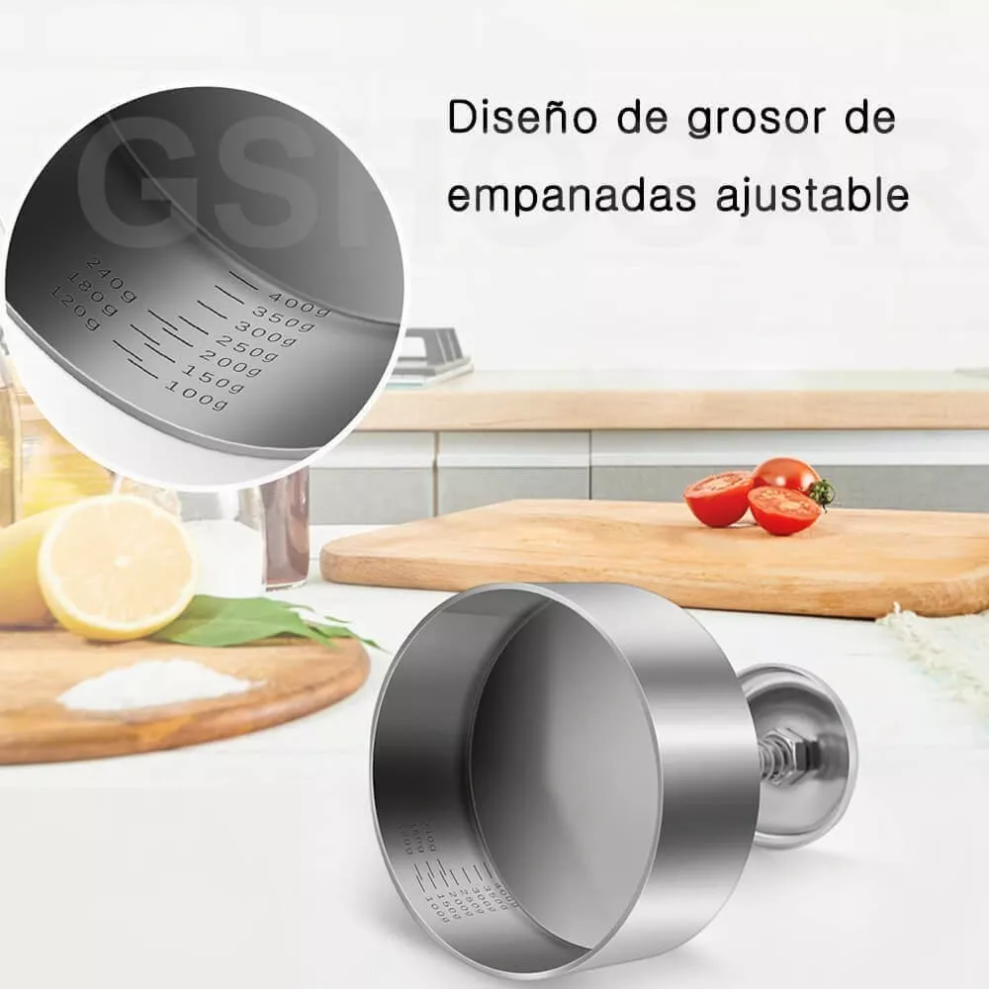 Prensa Carne Para Hamburguesas Moldes Acero Ajustable Manual