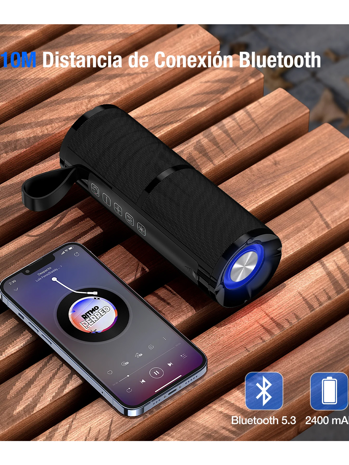 1 Bocina Bluetooth Portátil 1hora Boc060 5.1 Altavoz Inalámbrico