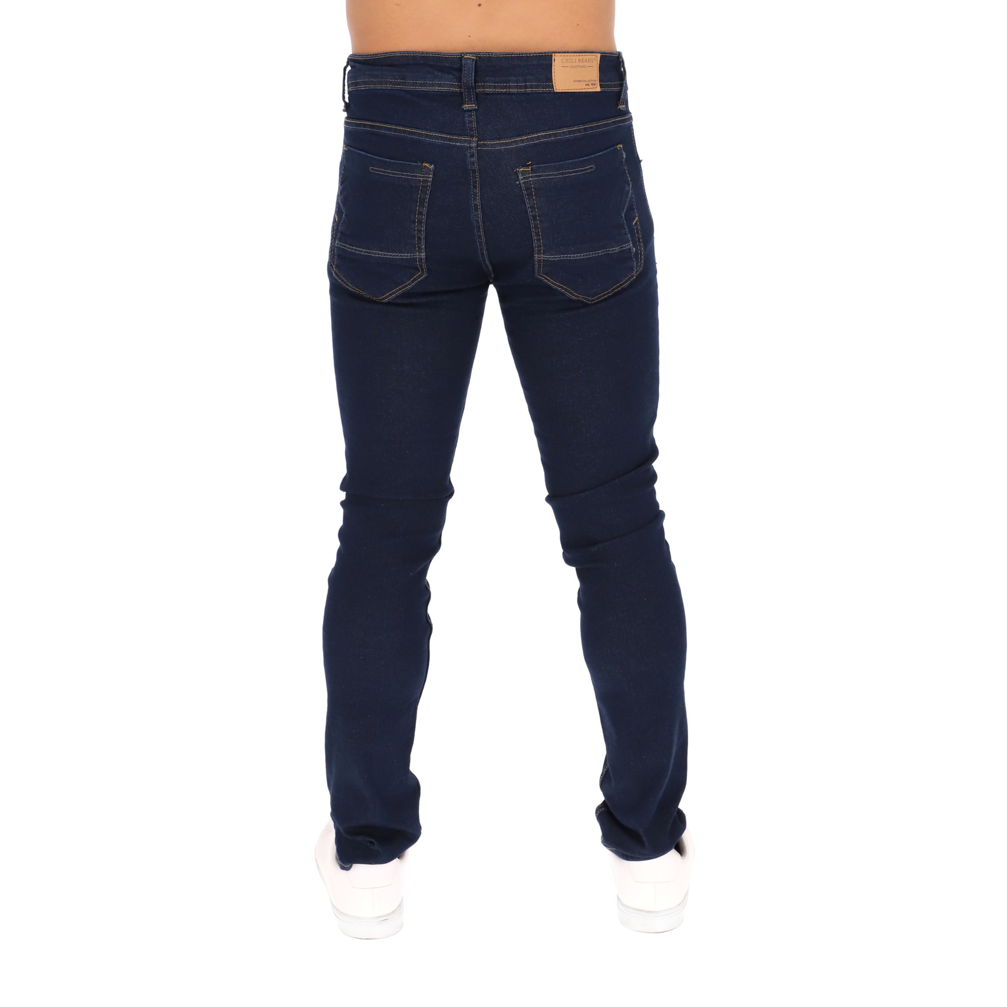 Skinny Jeans Pantalones De Mezclilla Para Hombre Color Azul Marino