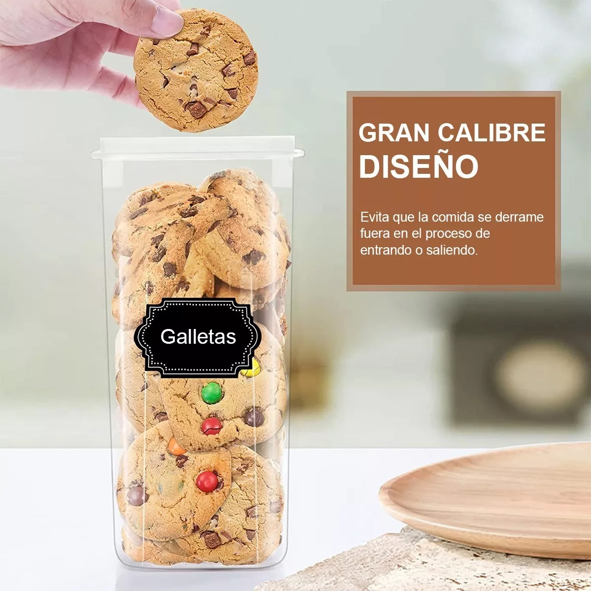 Contenedores Hermeticos Plasticos Dispensador Cereal 16pcs
