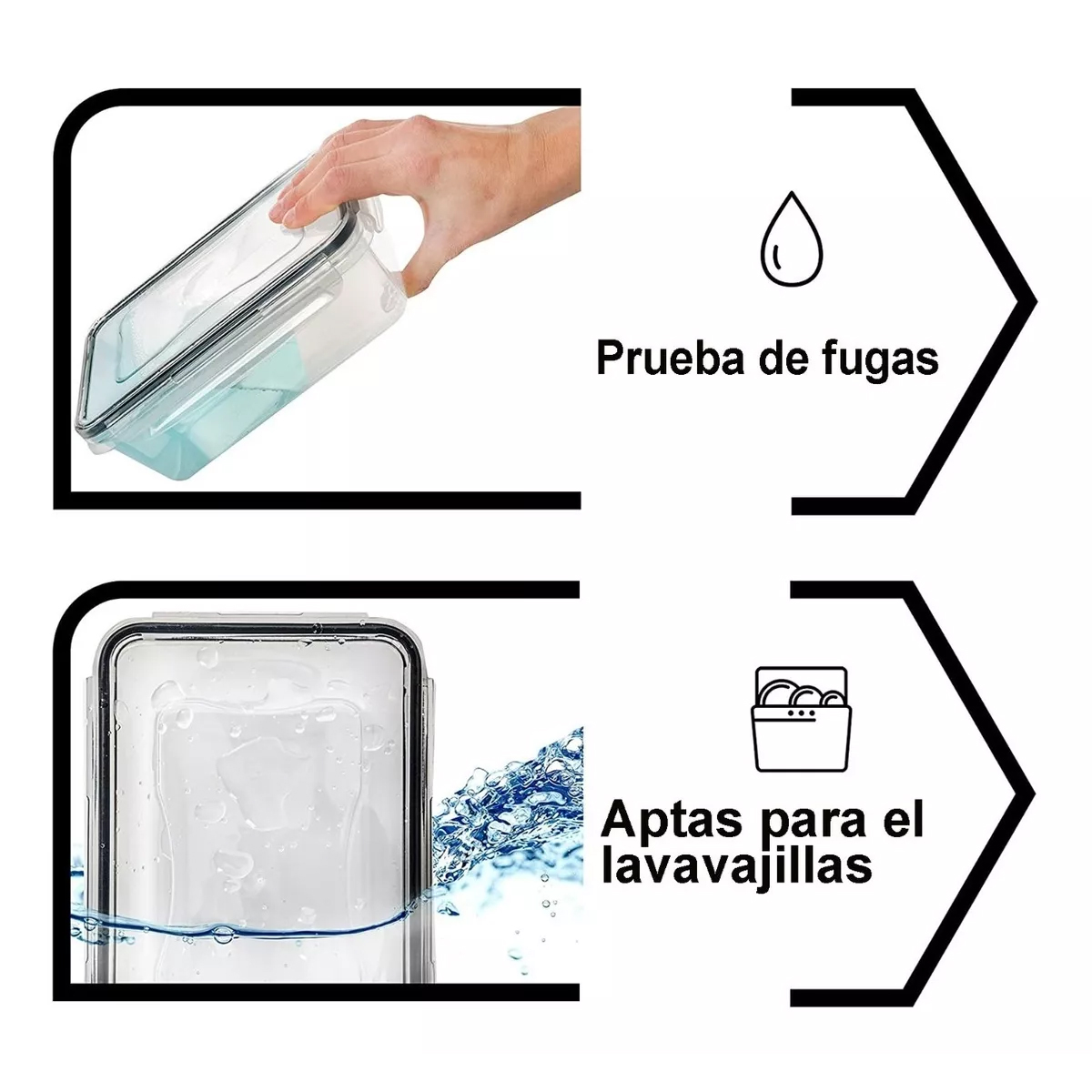 Recipientes Hermeticos Plastico Contenedores Juego De Cocina