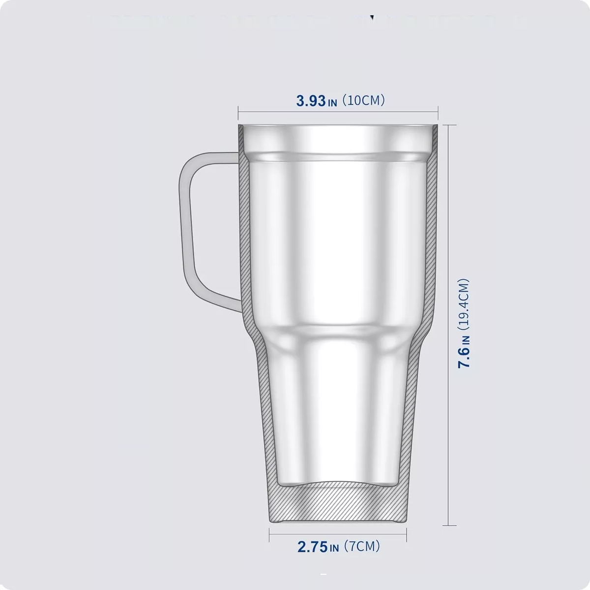 Vasos Térmico 30oz Termo Taza Acero Inoxidable Botellas Agua Azul Oscuro