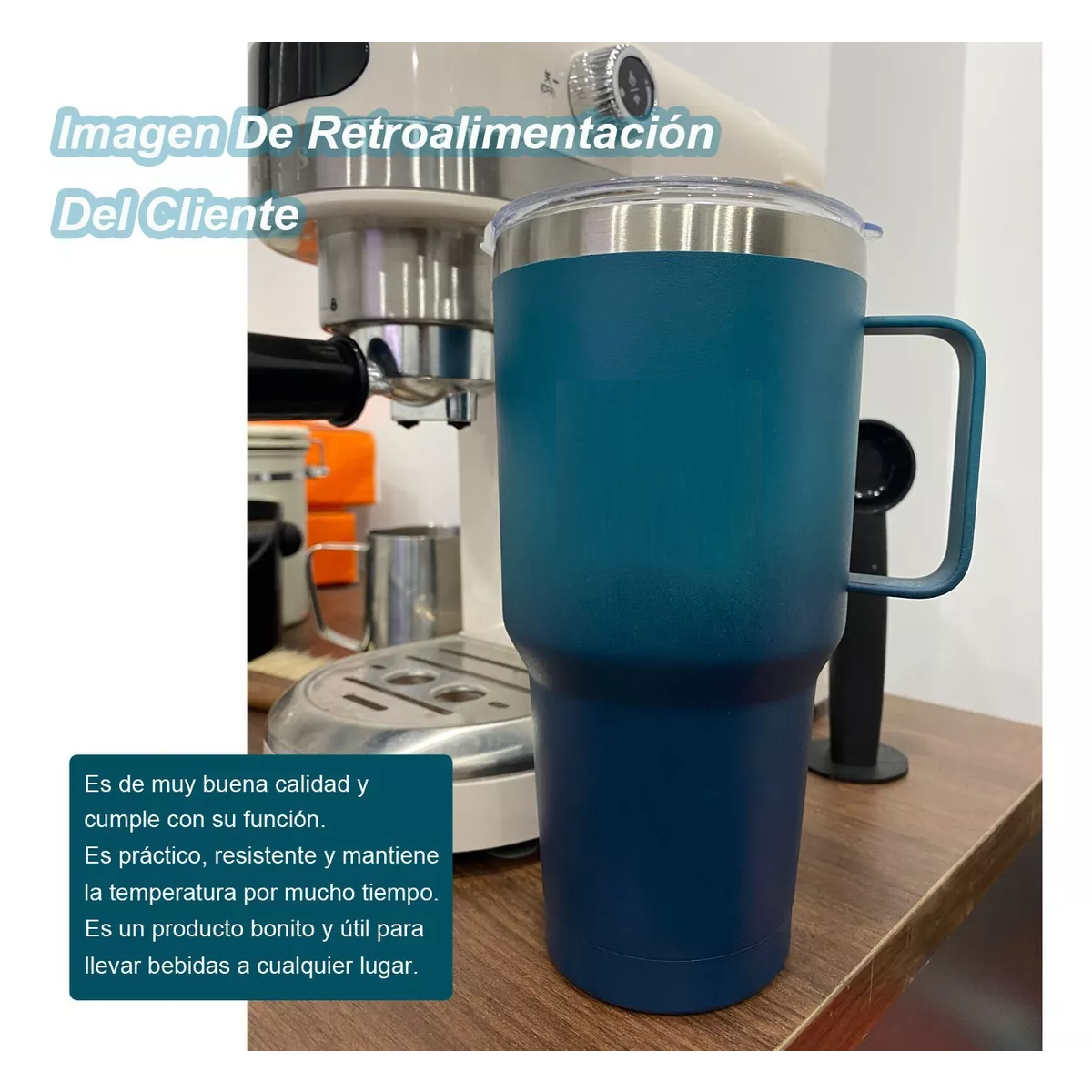 Vasos Térmico 30oz Termo Taza Acero Inoxidable Botellas Agua Azul Oscuro