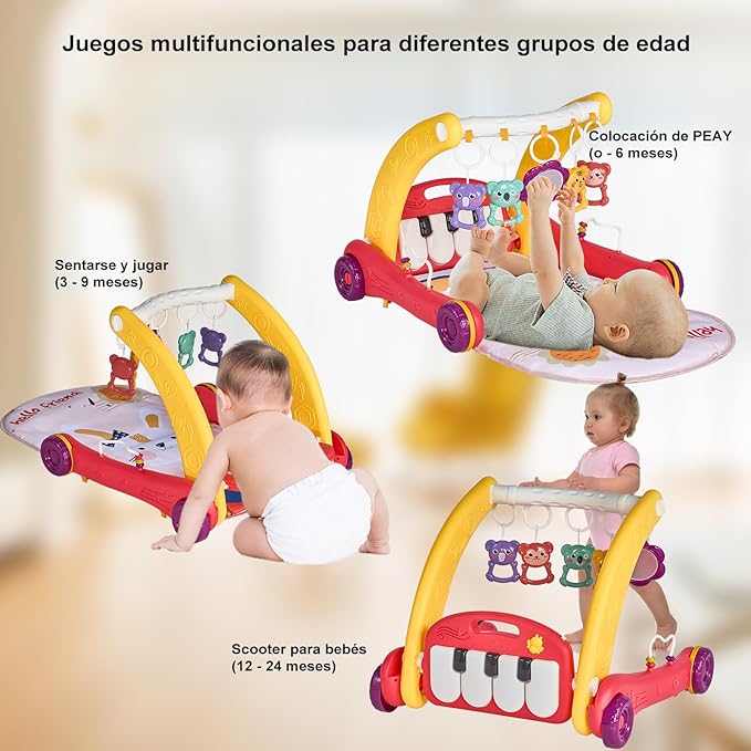 A Andadera, Andadera y Asiento acolchonado, Con música y luces