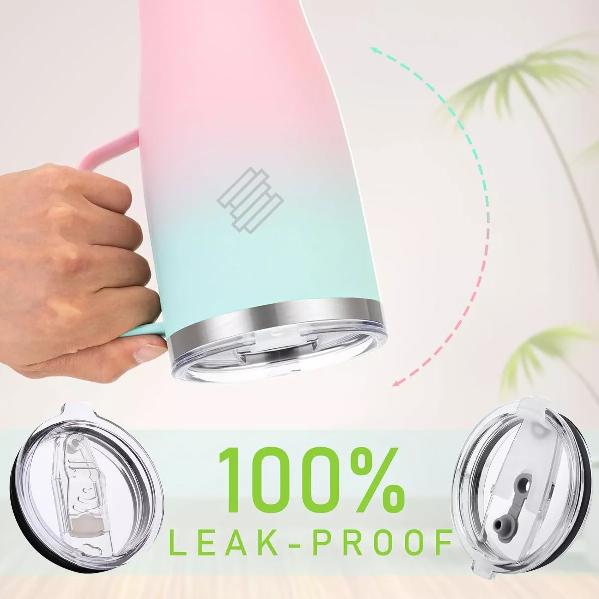 Vasos Térmico 30oz Termo Taza Acero Inoxidable Botellas Agua Rosa