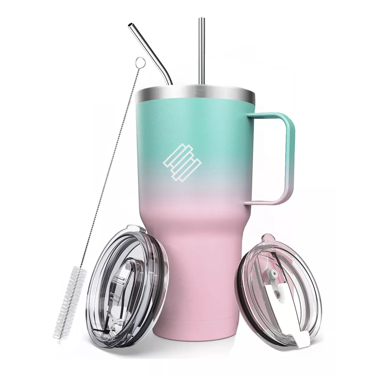 Vasos Térmico 30oz Termo Taza Acero Inoxidable Botellas Agua Rosa