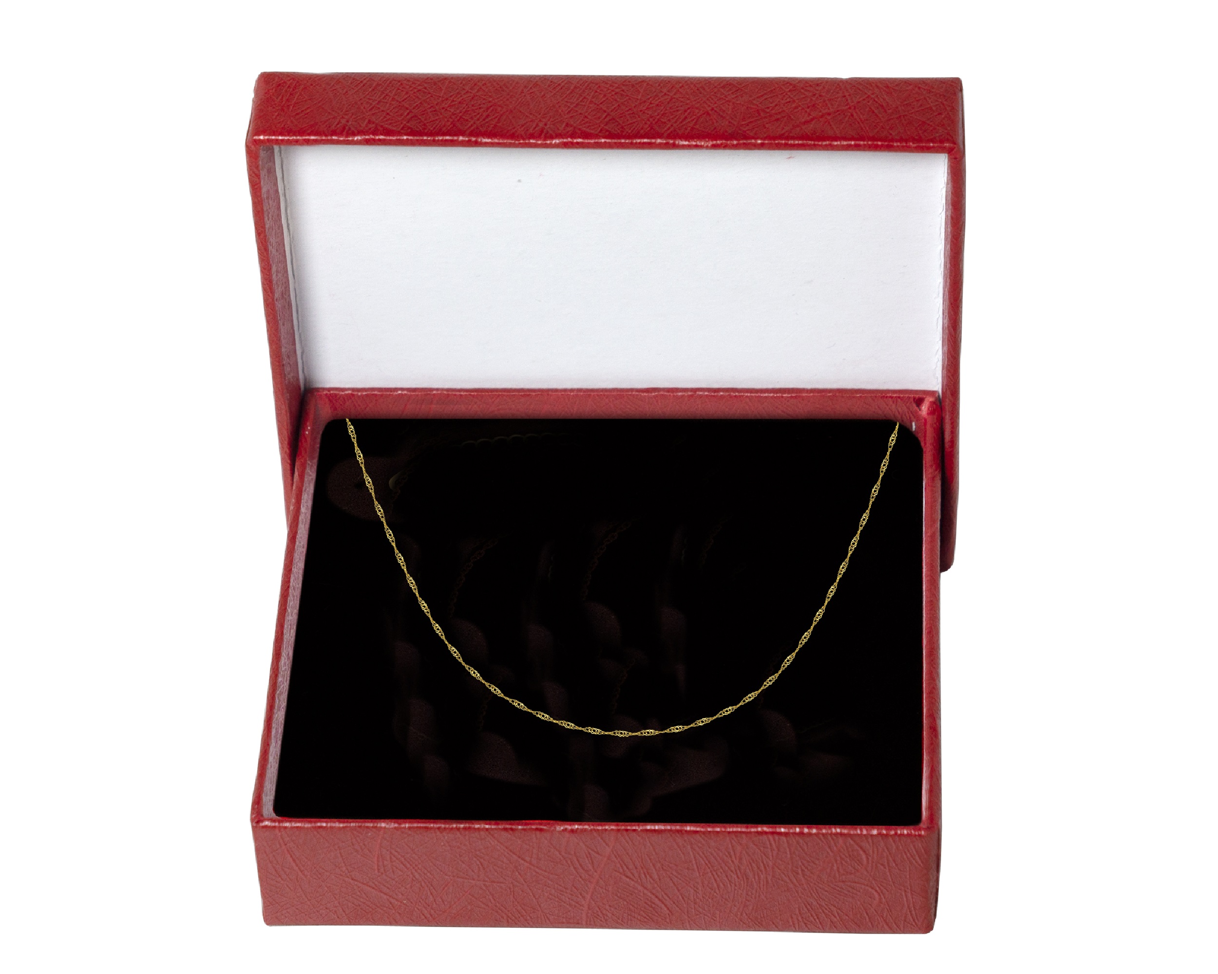 Collar Cadena Oro 10k Horoz Tejido Singapur 45cm Si95