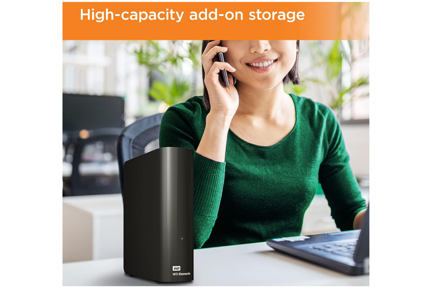  Western Digital 20TB Elements Disco Duro Externo de computadora, Unidad USB 3.0 para Almacenamiento