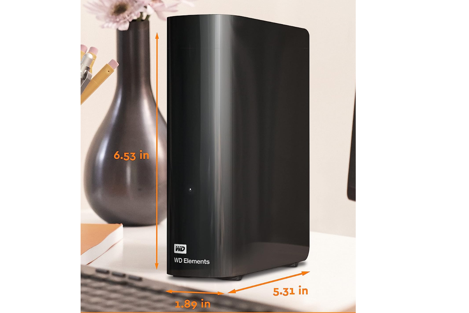  Western Digital 20TB Elements Disco Duro Externo de computadora, Unidad USB 3.0 para Almacenamiento