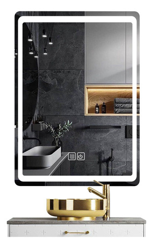 Espejo Con Luz Led Touch De Lujo Para Tocador O Baño 50x70cm