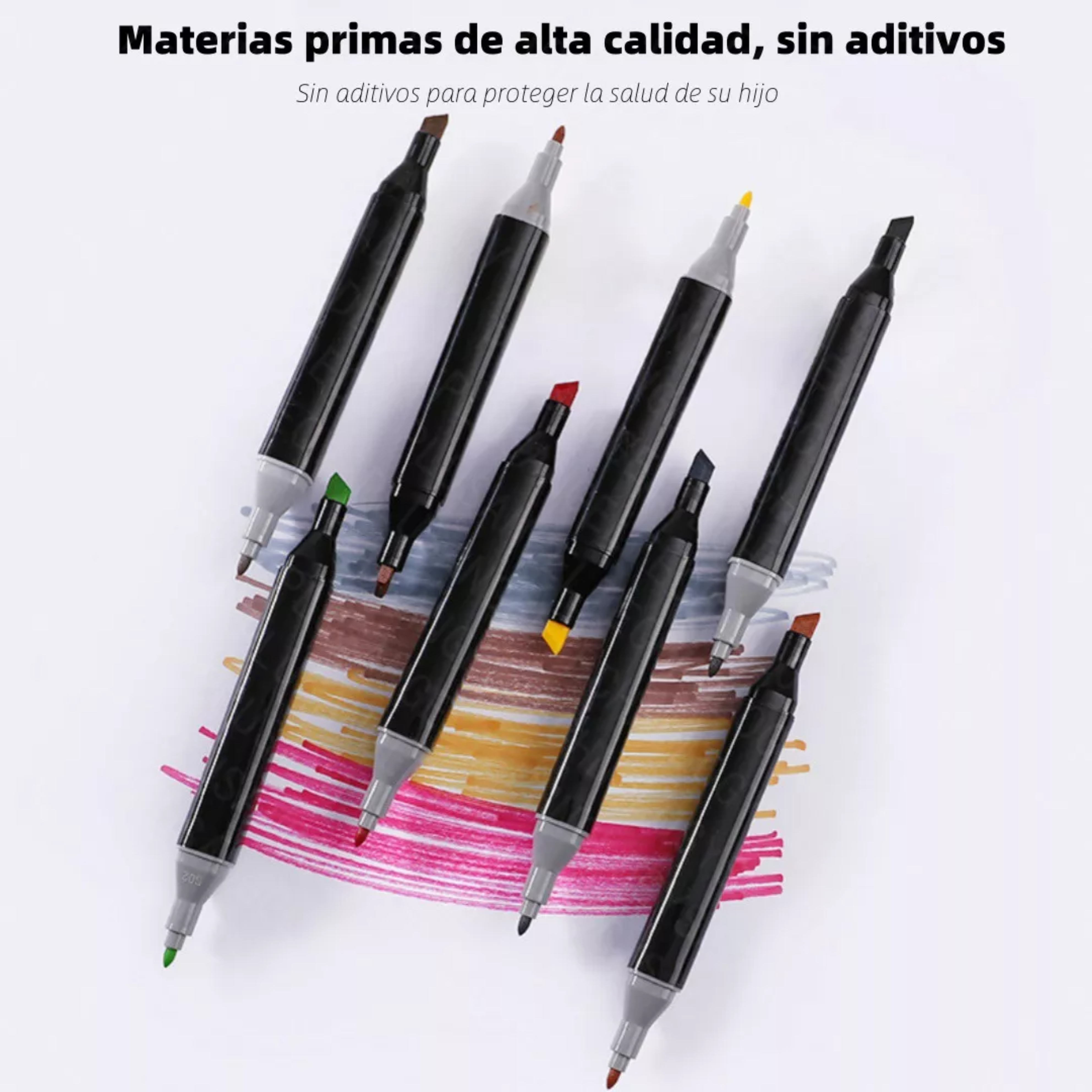 Set Colores Crayones Plumones Acuarela Kit Estuche Niños Art