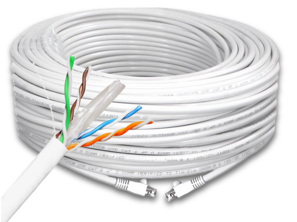 Cable De Red Ethernet UTP POE Cat6A 15m Blanco .