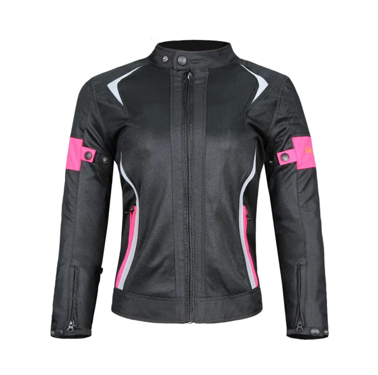 Chamarra rosa negro chaqueta motociclismo mujer abrigo armadura protectora impermeable ropa