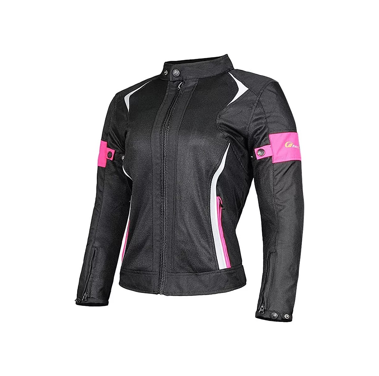 Chamarra rosa negro chaqueta motociclismo mujer abrigo armadura protectora impermeable ropa