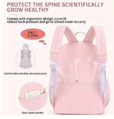 Mochila escolar con unicornio color violeta 35L