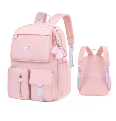Mochila escolar con unicornio color violeta 35L