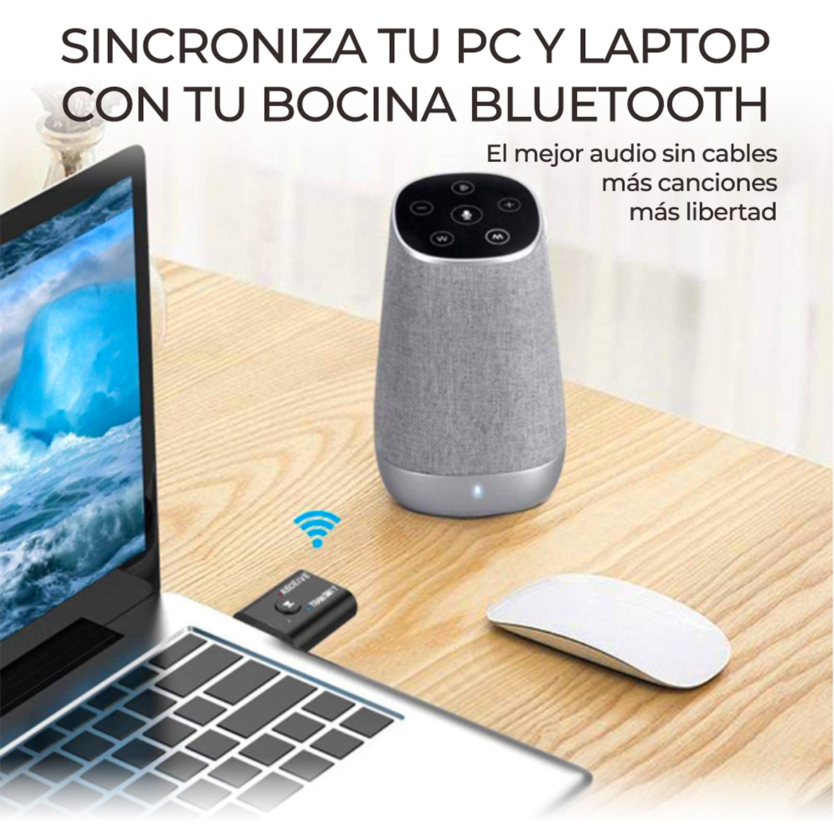 Mini Adaptador Bluetooth Usb 5.0 Transmisor Receptor