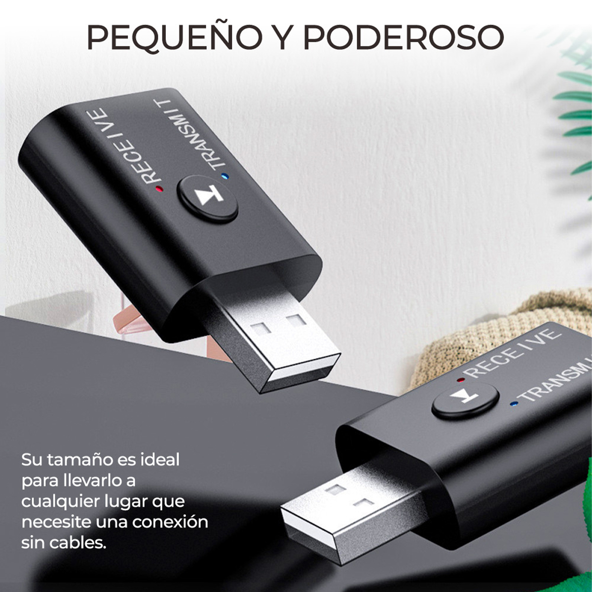 Mini Adaptador Bluetooth Usb 5.0 Transmisor Receptor