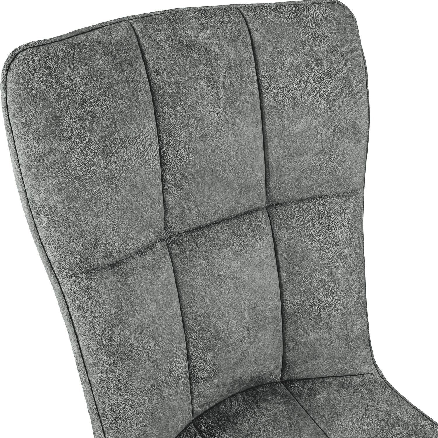 Juego Set 4 Sillas Vinipiel Modernas Comedor Tapizadas Gris Claro