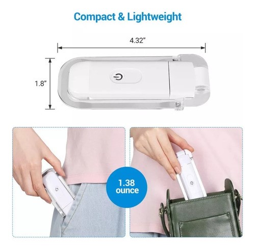 Luz Led Con Clip Para Leer Libros Recargable Por Usb 9 Modes Blanco  