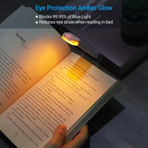 Luz Led Con Clip Para Leer Libros Recargable Por Usb 9 Modes Blanco  