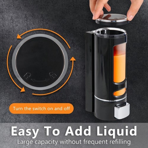 Liquido Despachador De Jabon 400 ml 2 pzs Negro