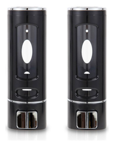 Liquido Despachador De Jabon 400 ml 2 pzs Negro