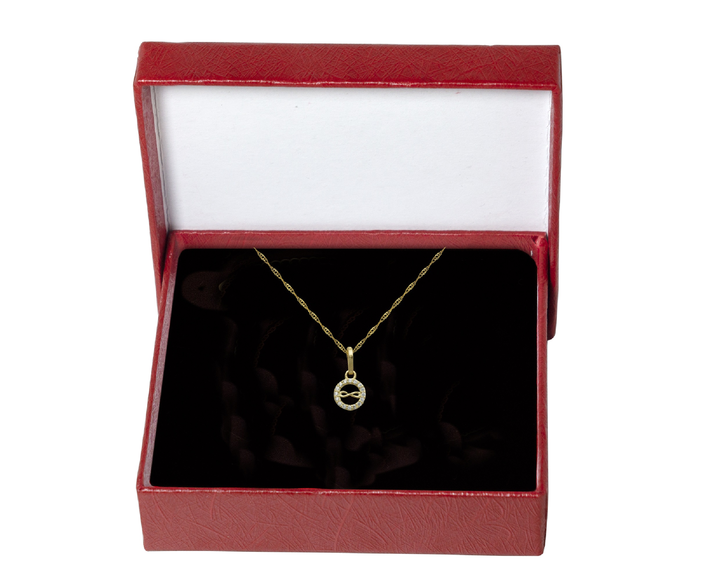 Collar Gargantilla Oro 10K Horoz Mini Infinito 40cm Si98