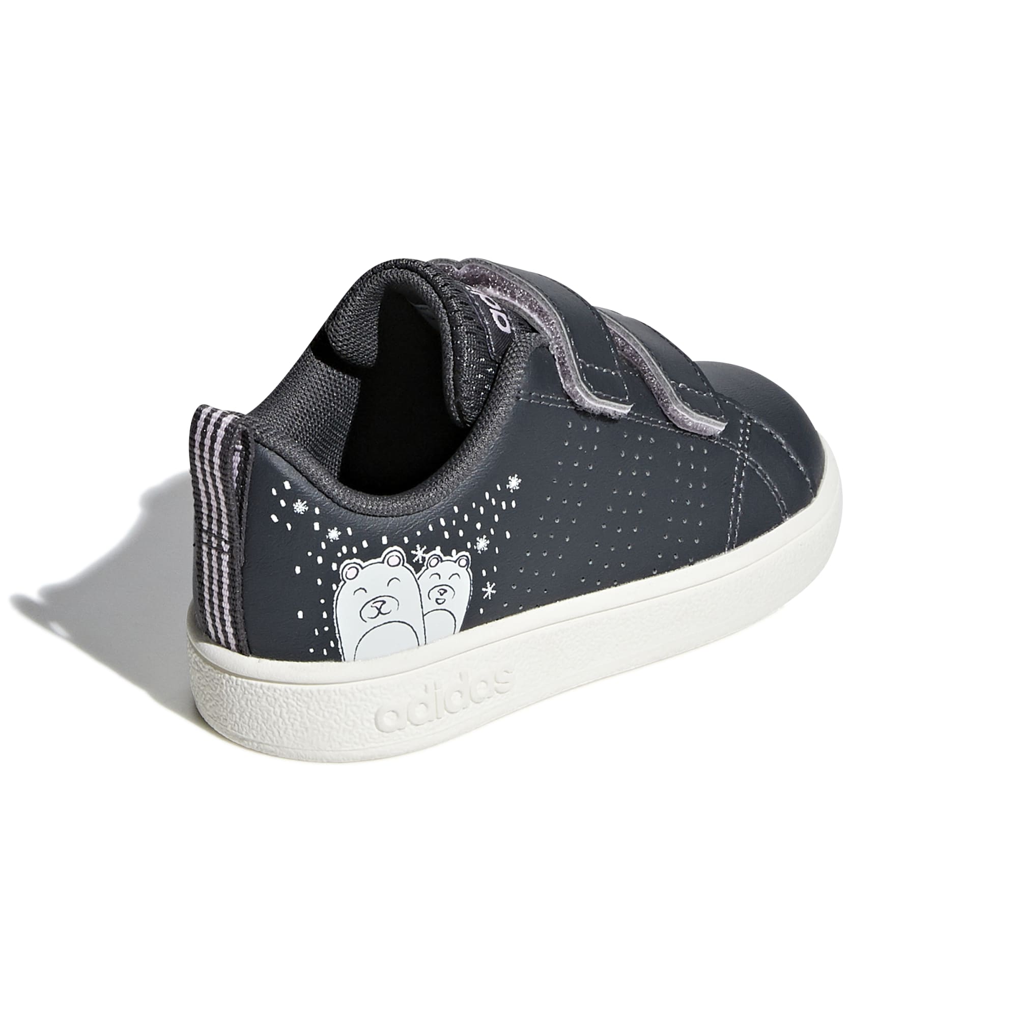 adidas Advantage Kids Gris Tenis Deportivo Infantil Velcro