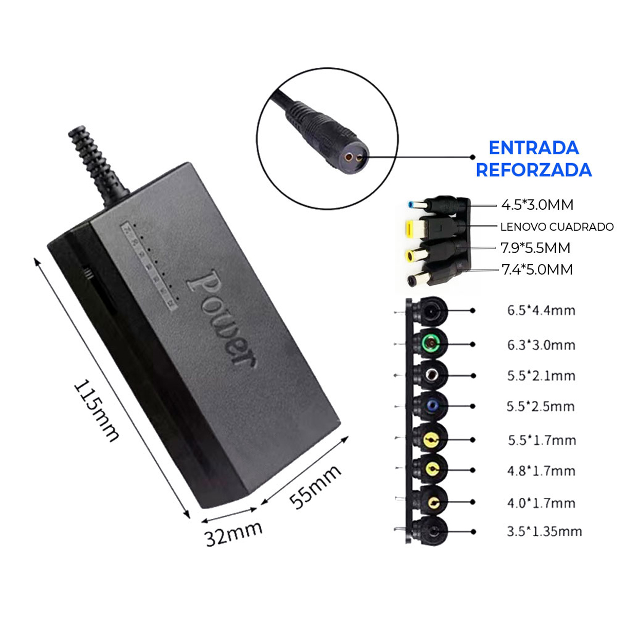 Cargador Universal De Laptops 12 Conectores 1224v 96w