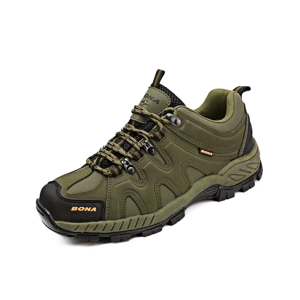 Zapatos senderismo verde deporte clásico hombre zapatillas cordones correr aire libre camping