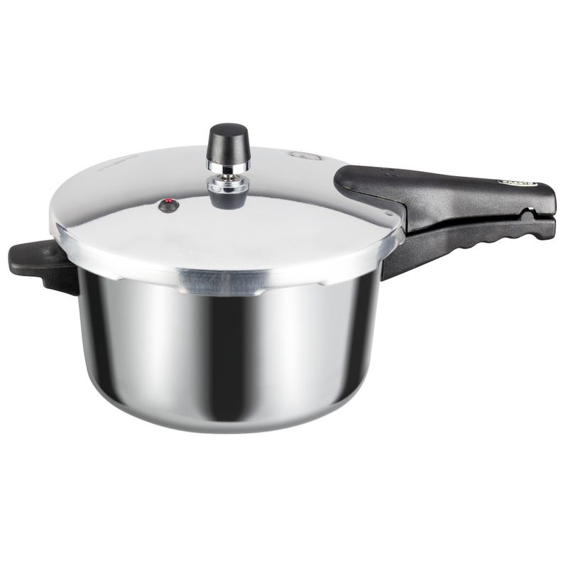 Vasconia Olla de Presión de 6 Litros, Aluminio con 7 Sistemas de Seguridad, Color Plata - Modelo 75484