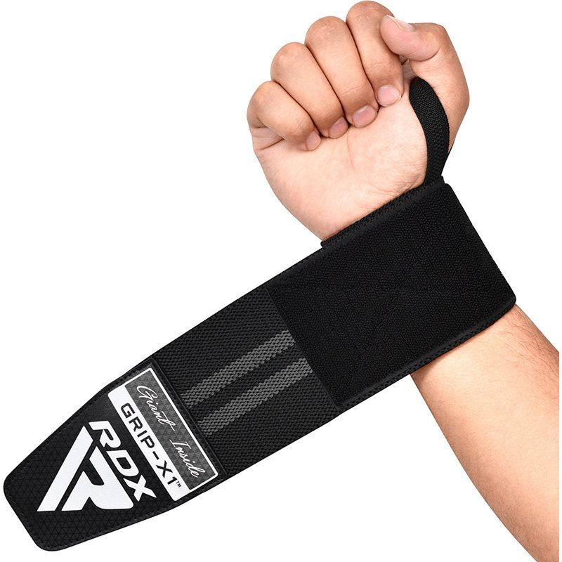 Muñequeras Grises Para Levantamientos De Pesas W2 Rdx Gym Fitness