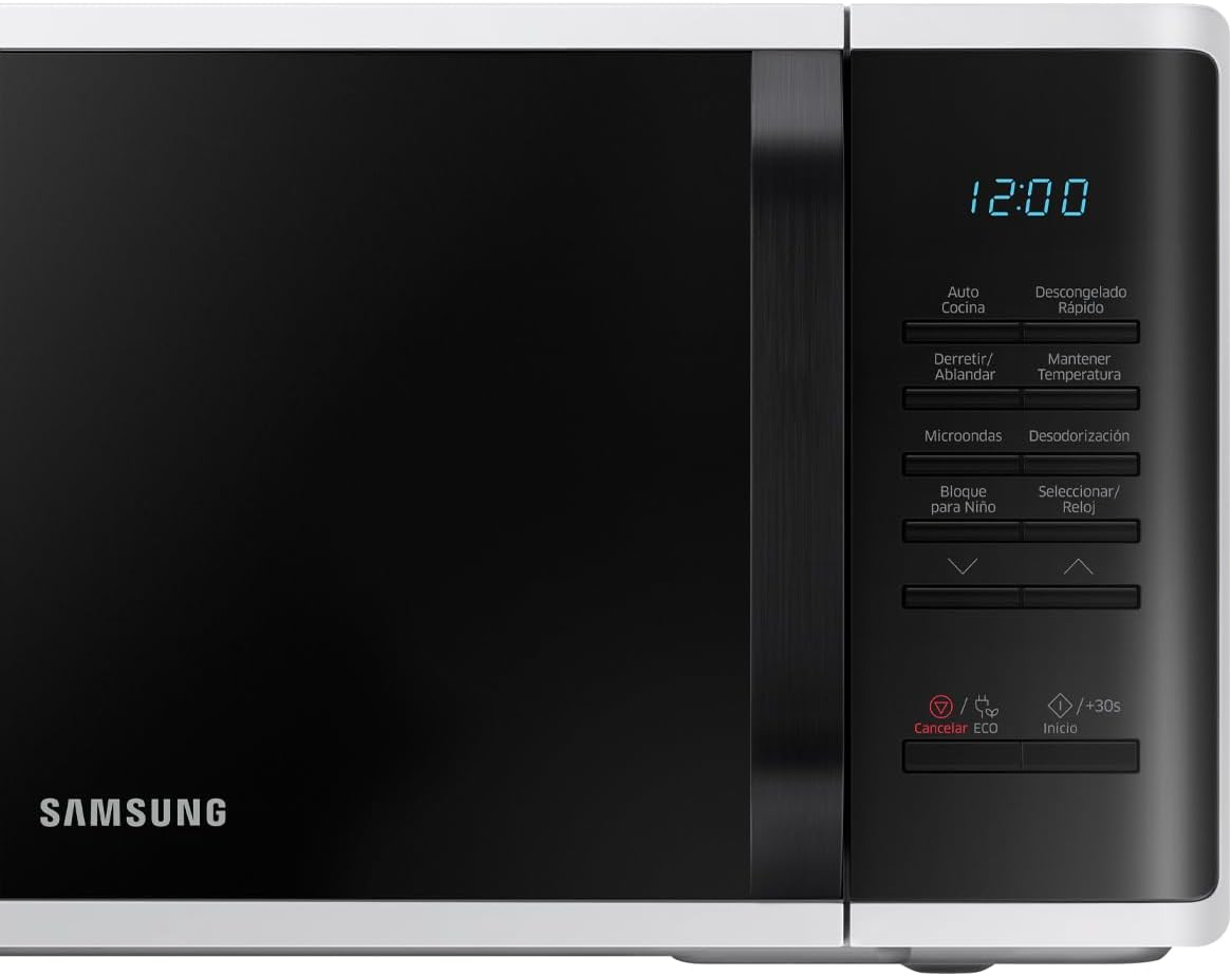 Samsung Horno de Microondas, 0.8 Pies Cúbicos, Color Blanco - Modelo MS-23K3513AW