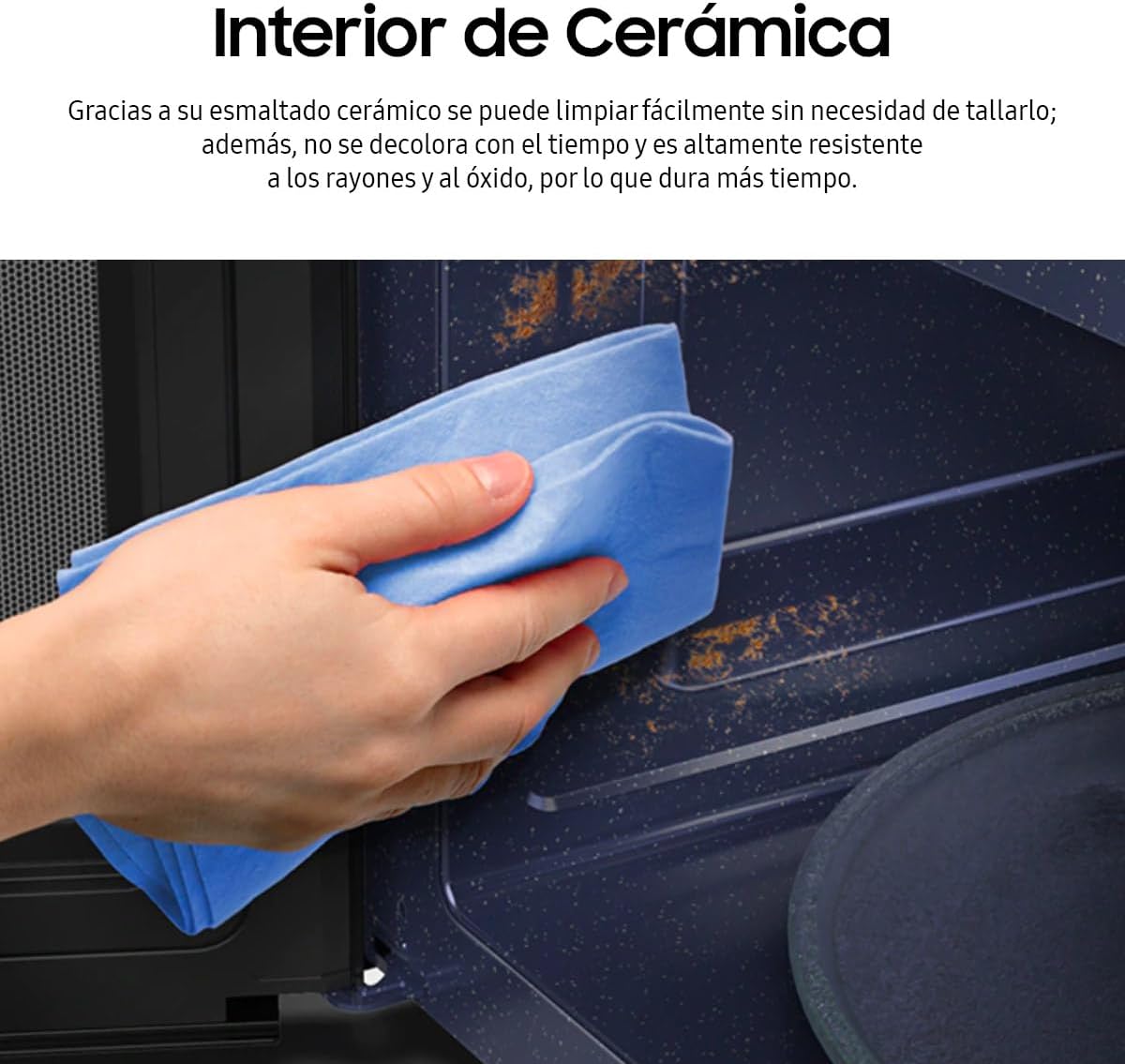 Samsung Horno de Microondas, 0.8 Pies Cúbicos, Color Blanco - Modelo MS-23K3513AW