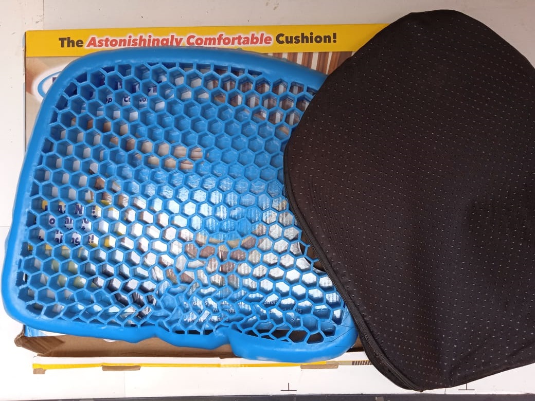 Cojin Ortopedico de Gel Suave para Asiento con Funda Lavable.