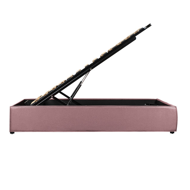 Base Matrimonial Para CoIchón Roomi Nomad, Box Con Sistema De Almacenaje Rosa