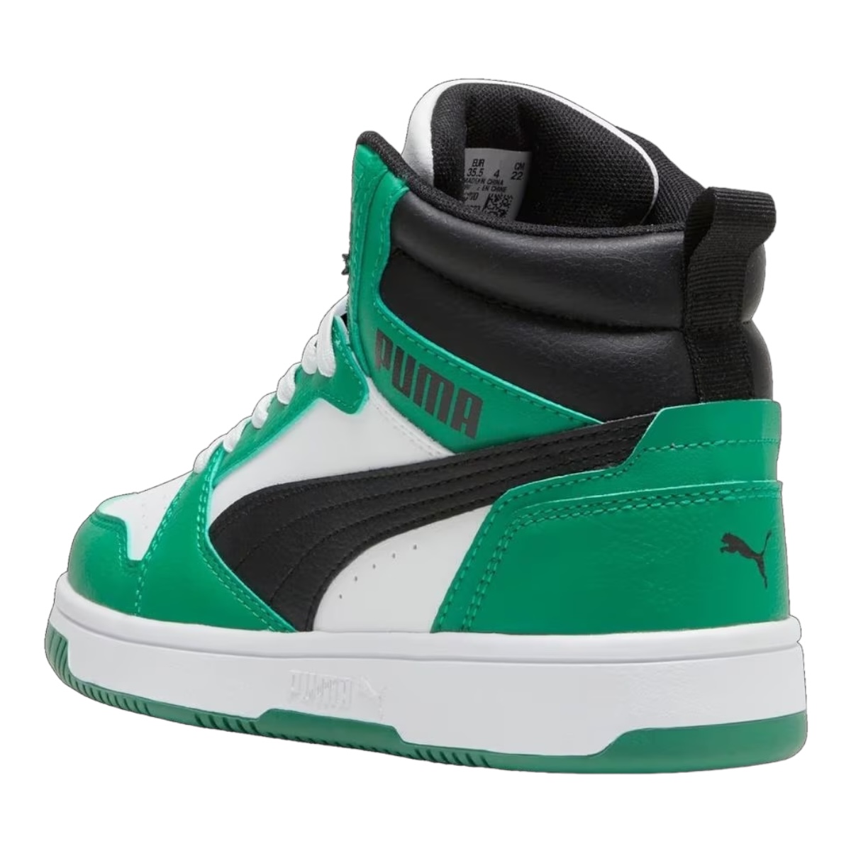Tenis Puma Rebound V6 Mid Verde De Junior 100% Original