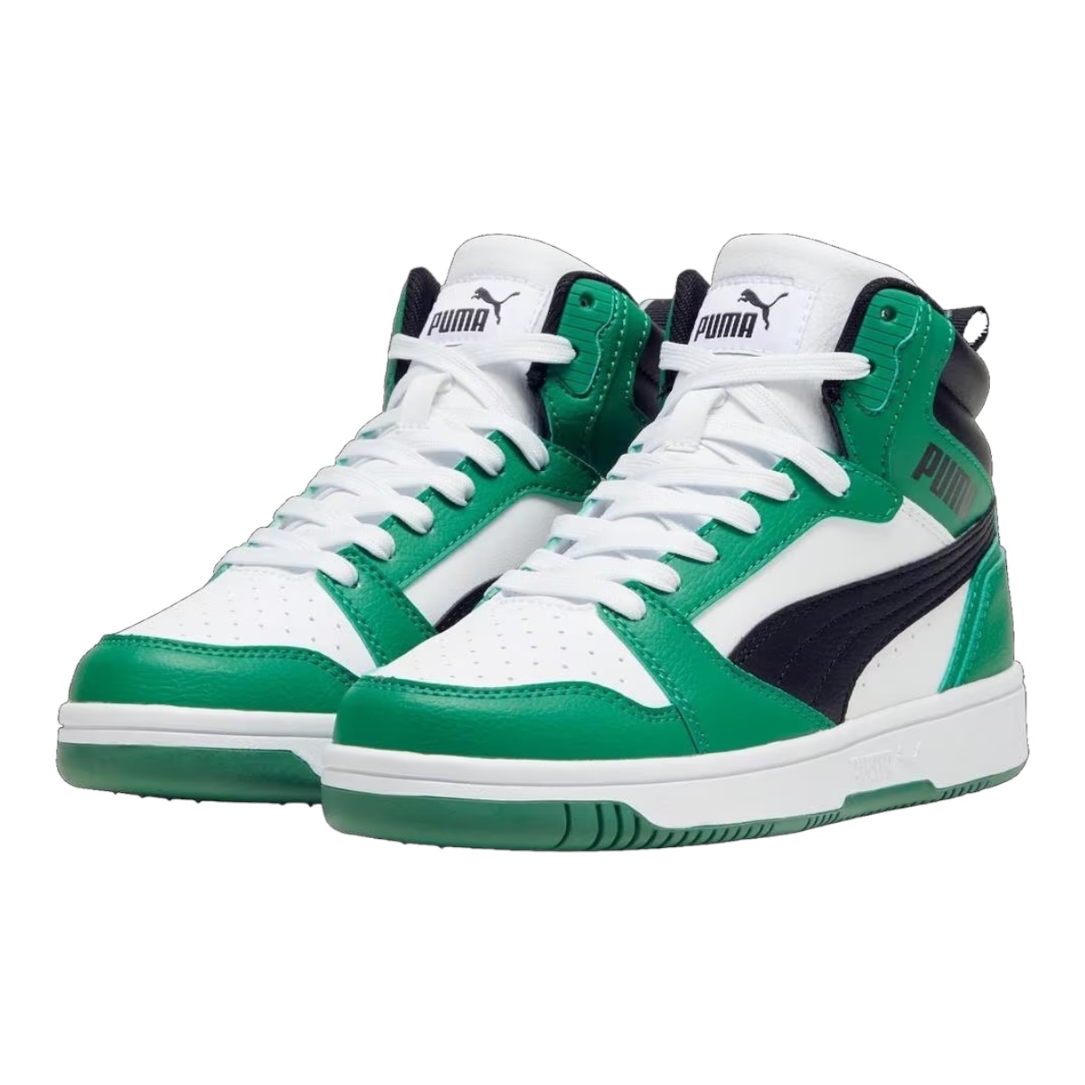 Tenis Puma Rebound V6 Mid Verde De Junior 100% Original