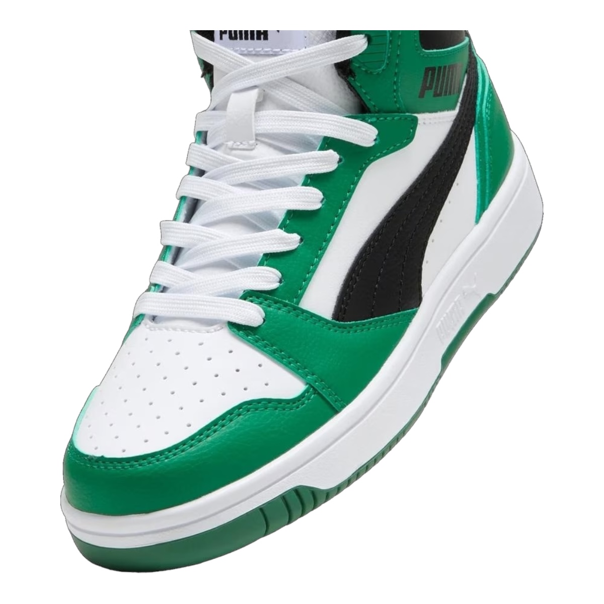 Tenis Puma Rebound V6 Mid Verde De Junior 100% Original