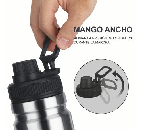 Termo Acero Inoxidable,botella Agua Térmica Portátil 750ml Plata