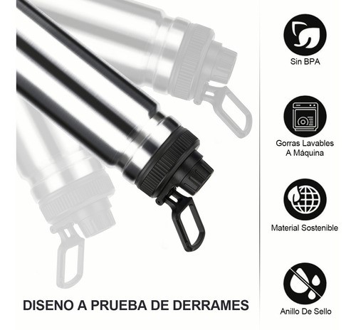 Termo Acero Inoxidable,botella Agua Térmica Portátil 750ml Plata